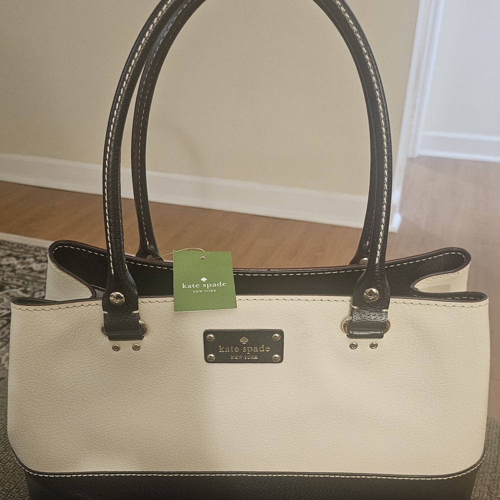 Kate Spade Black and Cream Satchel